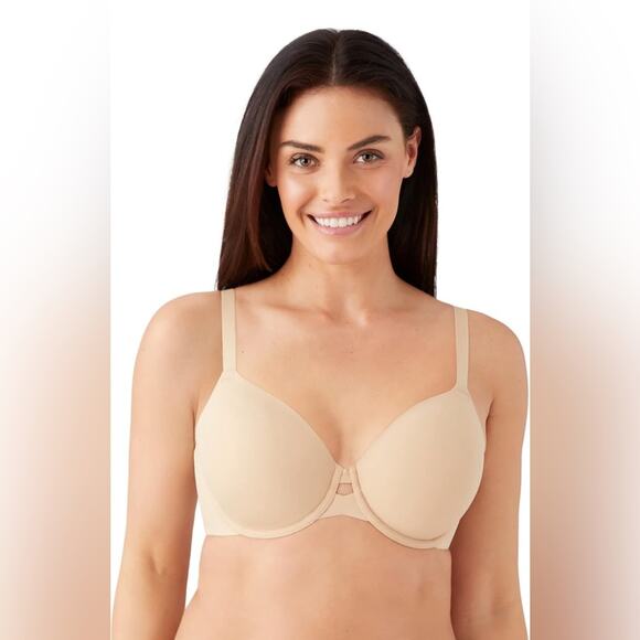 WACOAL Superbly Smooth Underwire non-padded T-Shirt Bra 40D Beige #855342 - Picture 1 of 8